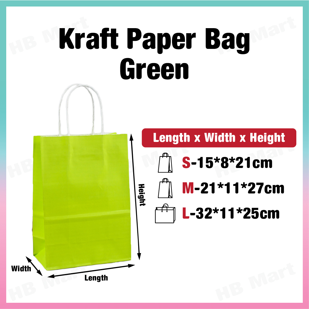 Small Medium Large Colourful Paper Bag Shopping Bag Gift Bag Retail Bag Wedding Birthday Bag Bag Hadiah (KB00)