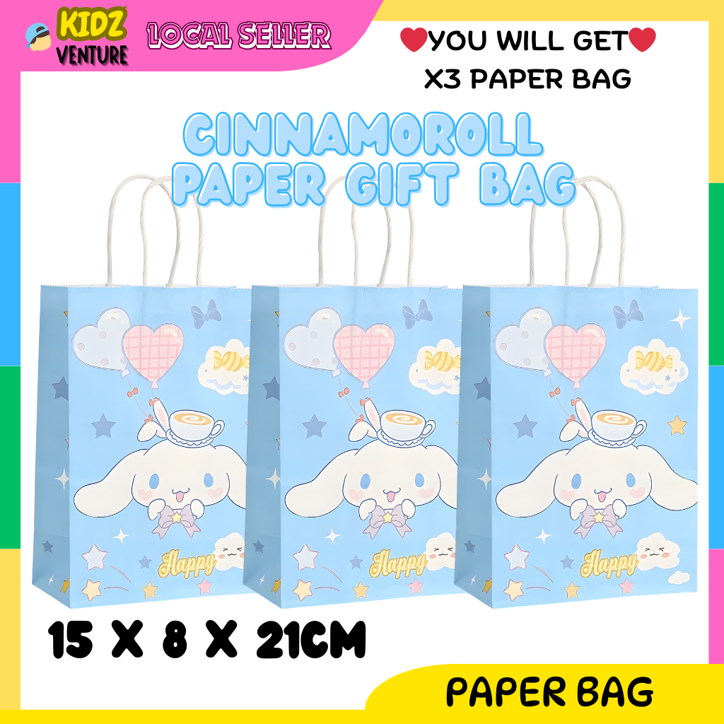 (READY STOCK) Capybara Waterproof Hand Carry Paper Bag Large Capacity Reinforced Handle 卡皮巴拉防水手提环保袋大容量加固 Beg Capybara