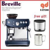 Breville BES876 Barista Express Impress Espresso Coffee Machine with Smart Tamping Silver Black Truffle Sea Salt White RVC Red