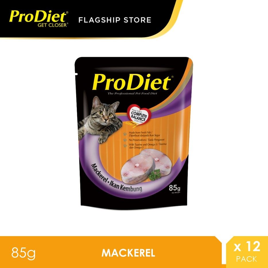 ProDiet 85G Mackerel Wet Cat Food X 12 Packs