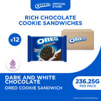 Oreo Dark and White Chocolate Chocolate Sandwich Cookies 236.25g (Bundle of 3/5/12)