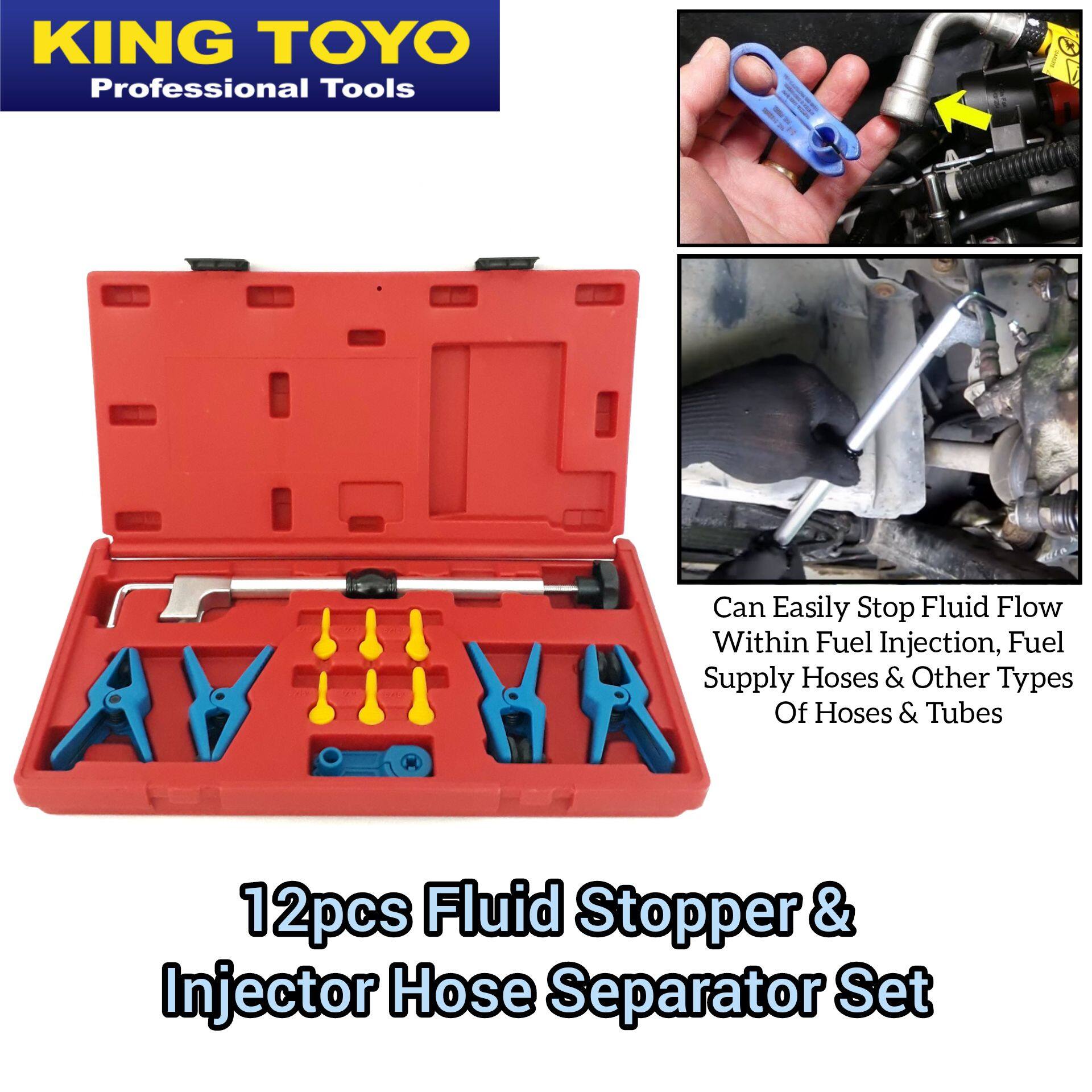 12pcs King Toyo Fluid Line Stopper Set & Injector Hose Separator Set