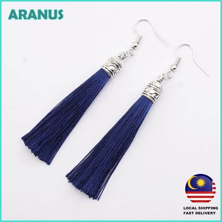 ARANUS Long Velvet Tassel Summer Vacation Vintage Drop Earrings Earring Lady Ladies Female Womens Jewelry Party Gifts Women