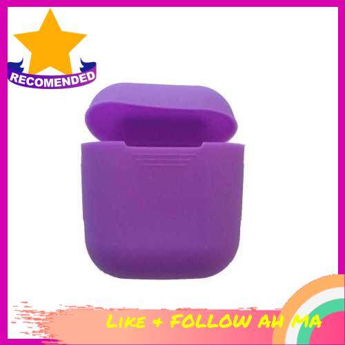 BEST SELLER Silicone Earphone Case Wireless BT Earphone Storage Box Portable Headphone Cases for Airpods Protective Sleeve (Purple)