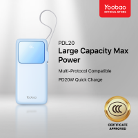 Yoobao 3C Certified Powerbank 10000mAh Built in Type C Cable 20W/22.5 Fast Charge with Digital Display PDL10/PDL20