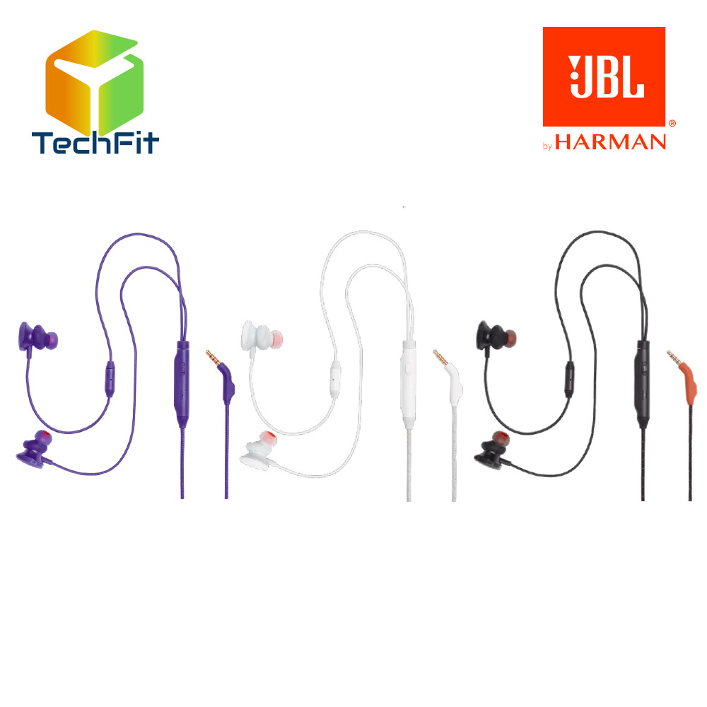 JBL Quantum 50 Wired in-ear gaming headset with volume slider and mic mute