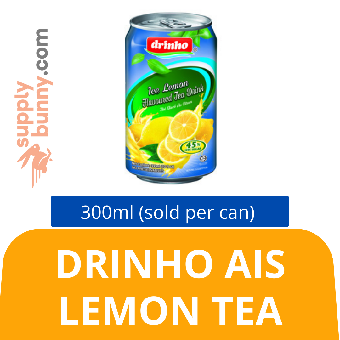 Drinho Ais Lemon Tea 300ml (sold per can) 顶好罐装柠檬冰茶饮料 PJ Grocer Ais Lemon Tea Tin