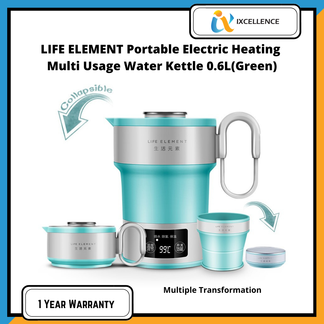 [IX] LIFE ELEMENT Portable Electric Heating Multi Usage Water Kettle 0