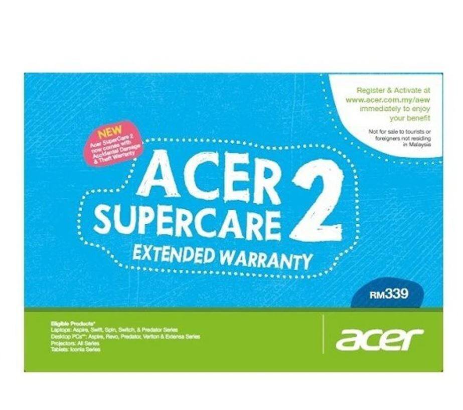 Acer Super Care 2 - Above RM 2500 - 1 + 2 Onsite Warranty + ADP + Theft / Extended Warranty