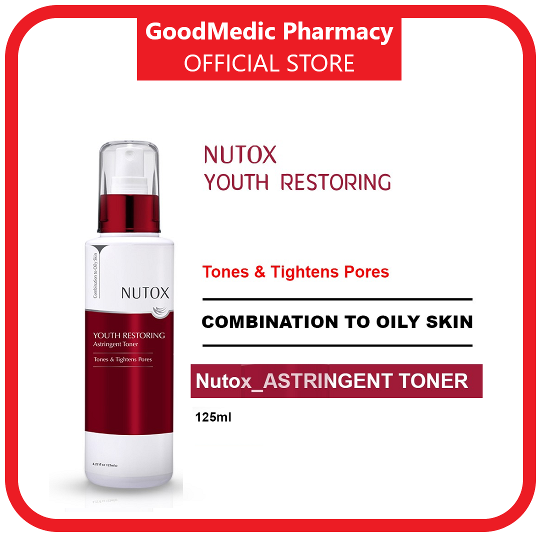 Nutox Youth Resotring Astringent Toner 125ml - Tones and Tighthens Pores for Combination to Oily Skin