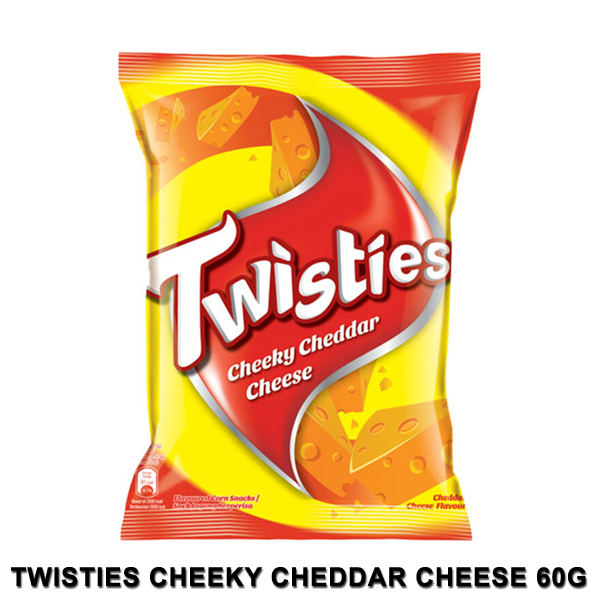 Twisties Cheeky Cheddar Cheese Corn Snacks - 60g