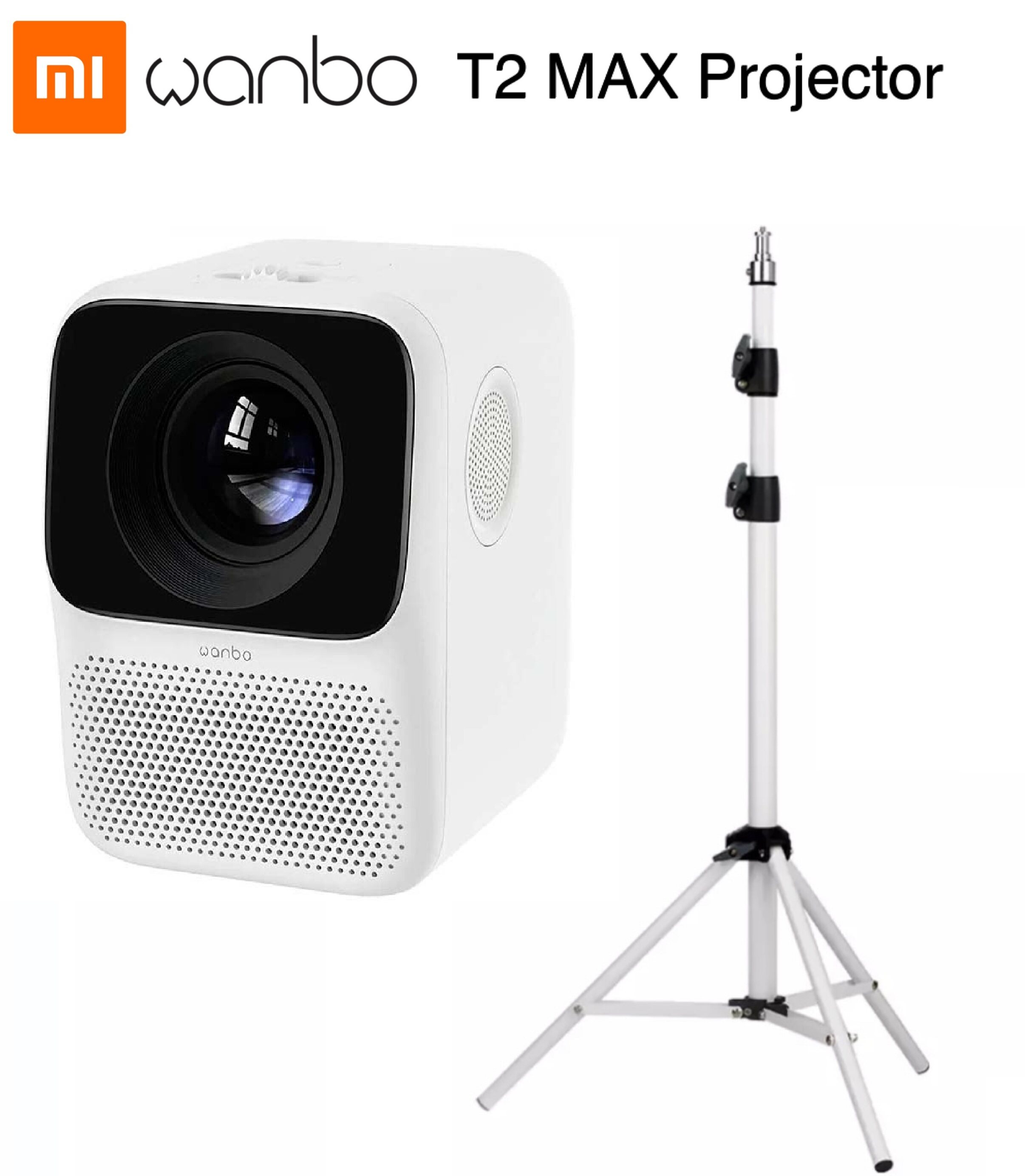 Xiaomi Wanbo Projector T2 MAX 1080P Android 16GB Side Projection Four-Way Keystone Correction Portable Mini Home Theater