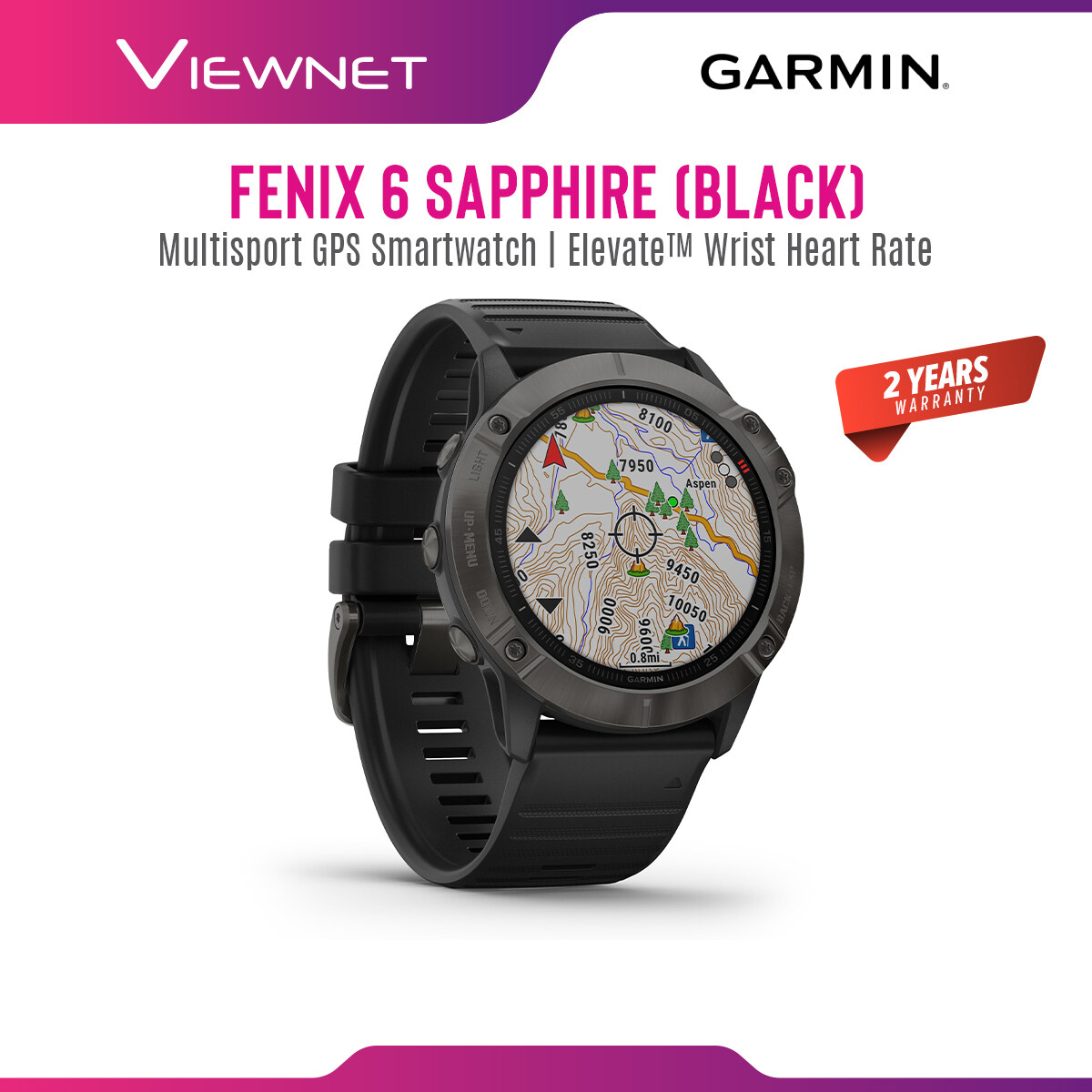 (NEW 2019 / 2020) Garmin Fenix 6, Fenix 6 Pro Solar (NEW) Multisport GPS Smartwatch with Elevateâ„¢ Wrist Heart Rate Technologyfor Fitness, Adventure & Style