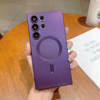 For Samsung Galaxy S23 S22 S21 S20 Plus Ultra Note 10 Plus S24 Ultra Phone Case，Ultra Thin Magnetic Suction And Oil Injection TPU With Lens Film Shockproof Shell Back Cover