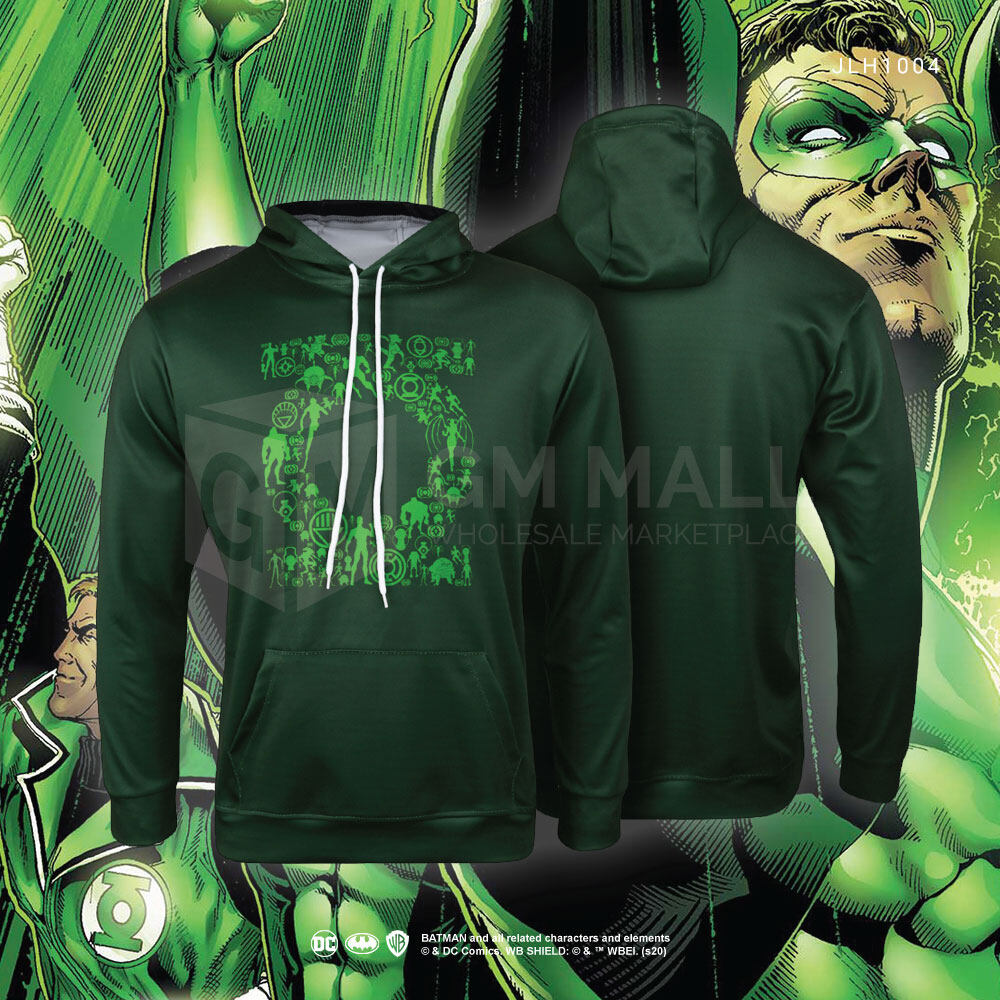 Green Lantern DC JUSTICE LEAGUE Sweater Hoodies - UNISEX Casual Long Sleeve Jacket Sports Gym Jogging Running Training Hooded Tops [JLH1004]