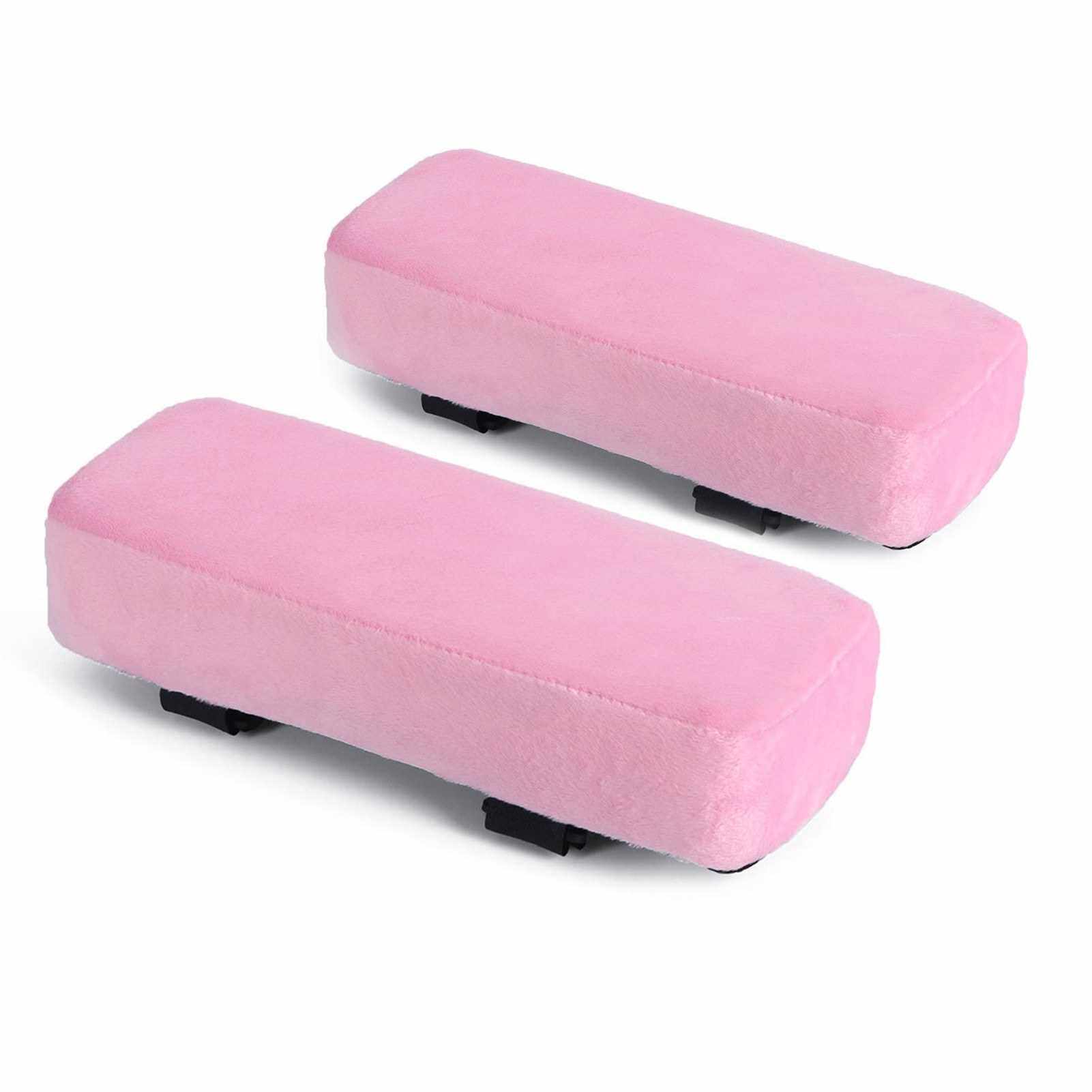 Game Chair Armrest Pads Cushions Computer Desk Chair Arm Cover Elbow Support Pressure Relief with Quick Rebound Sponge for Office School Home (Pink)