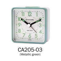 Crocodile (5.64 x 3.21 x 5.66) cm depth Silent Sweep Second Hands Compact Travel Size Perfect for Students & Adults Square Shape Mini Beep Beep Alarm Clock model CA205