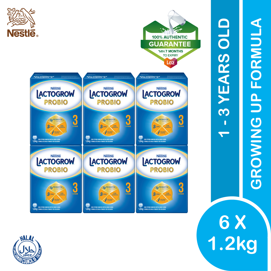 (EXP: 28-02-2027) LACTOGROW PROBIO 3 (1-3 years old ) (1.1kg X6 1.2kg x 6)