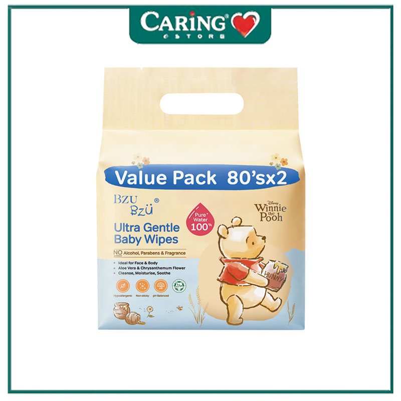 Bzu Bzu Ultra Gentle Baby Wipes (80s × 2 / 80s × 6)