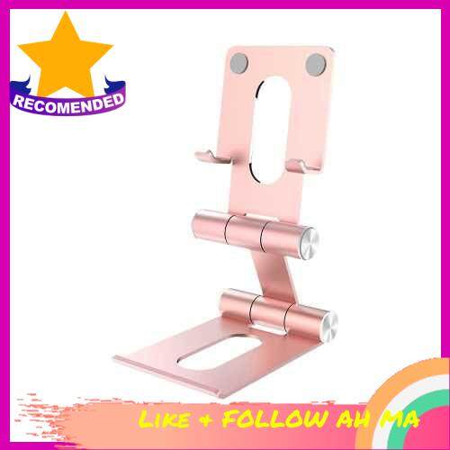 Best Selling Desktop Bracket for Cellphone Multifunctional Dual Axis Folding Portable Metal Bracket Holder Suitable for Mobile Phone/Tablet Rose Gold (Rose Gold)