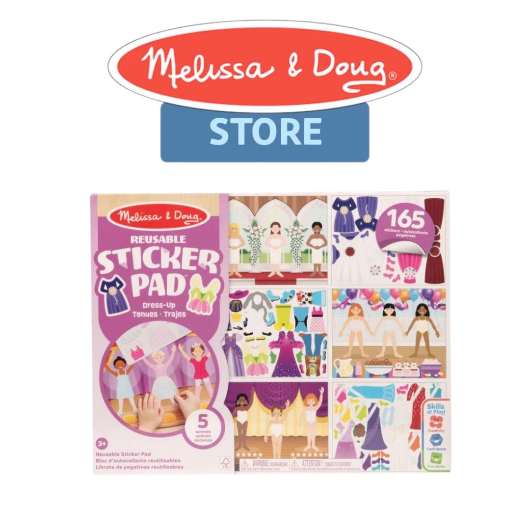 Melissa & Doug Reusable Sticker Pad- Dress Up- Age 3+ Activity Book Repositionable Stickers