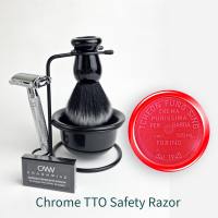 Mens Shaving Starter Kit Brush Set comes with Shaving Bowl Synthetic Shaving Brush & Razor