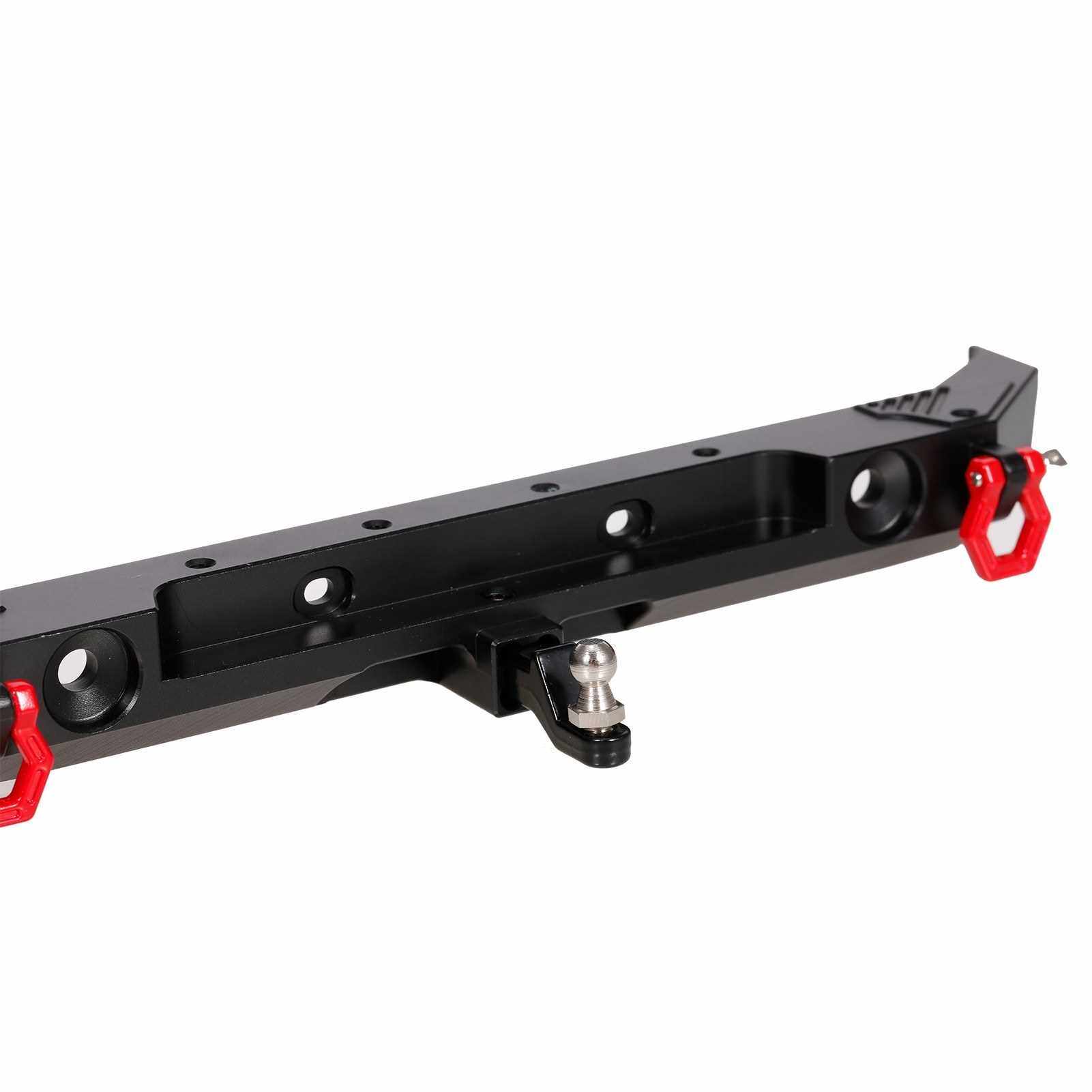 Best Selling 1/10 RC Crawler Car Metal Rear Bumper with D-rings Tow Hitch Shackles&2-LED Lights Compatible with Axial SCX10 I II III 90046 90047 AXI03007 (Standard)