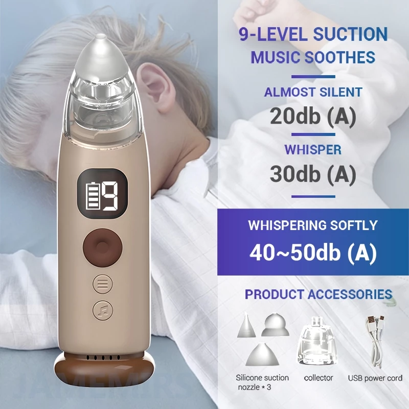 Baby Nasal Aspirator Rechargeable Baby Nasal Cleaner Electric Nasal Suction Cleaner