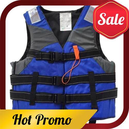 Water Sports Life Jacket Flotation Device Life Vest with High Visibility Reflective Threading and Panels for Fishing Boating Kayaking Sailing (L)