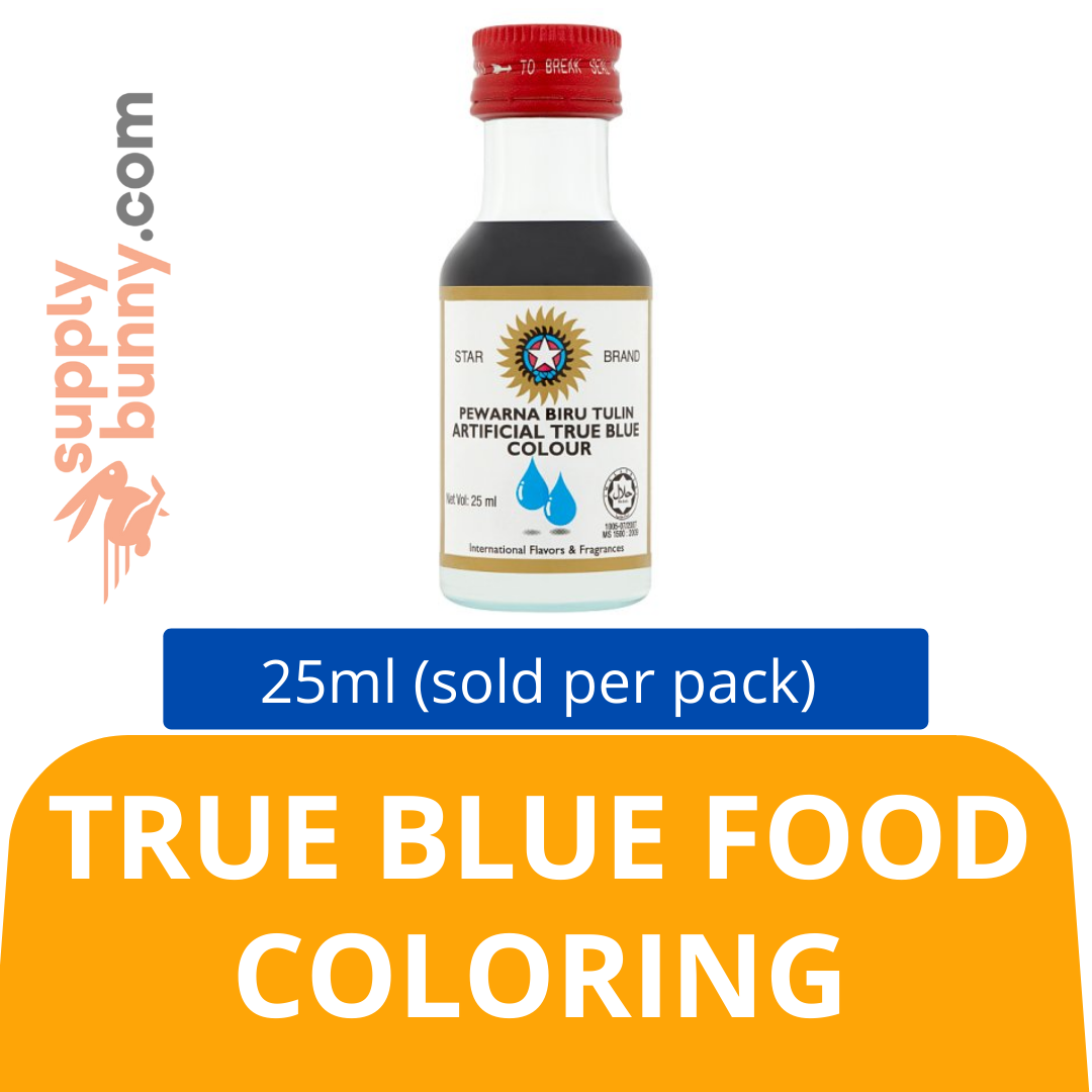 True Blue Food Coloring 25ml (sold per bottle) 食用色素(蓝色) PJ Grocer Pewarna Makanan Biru Betul