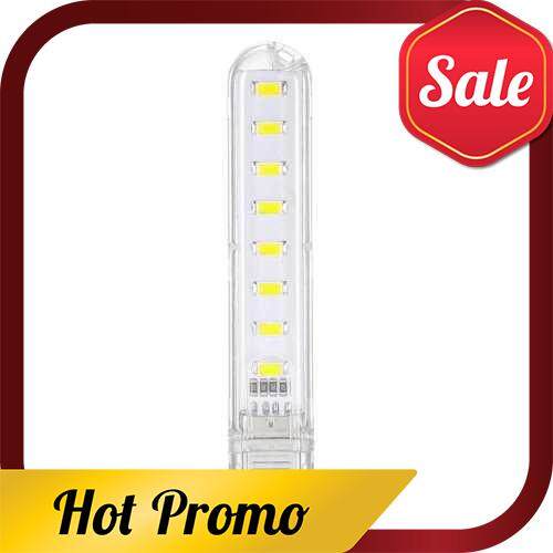 8 LED Mini Portable USB Lamp DC 5V Camping USB Lighting For PC Laptop Mobile Power Bank Gadget White (White)
