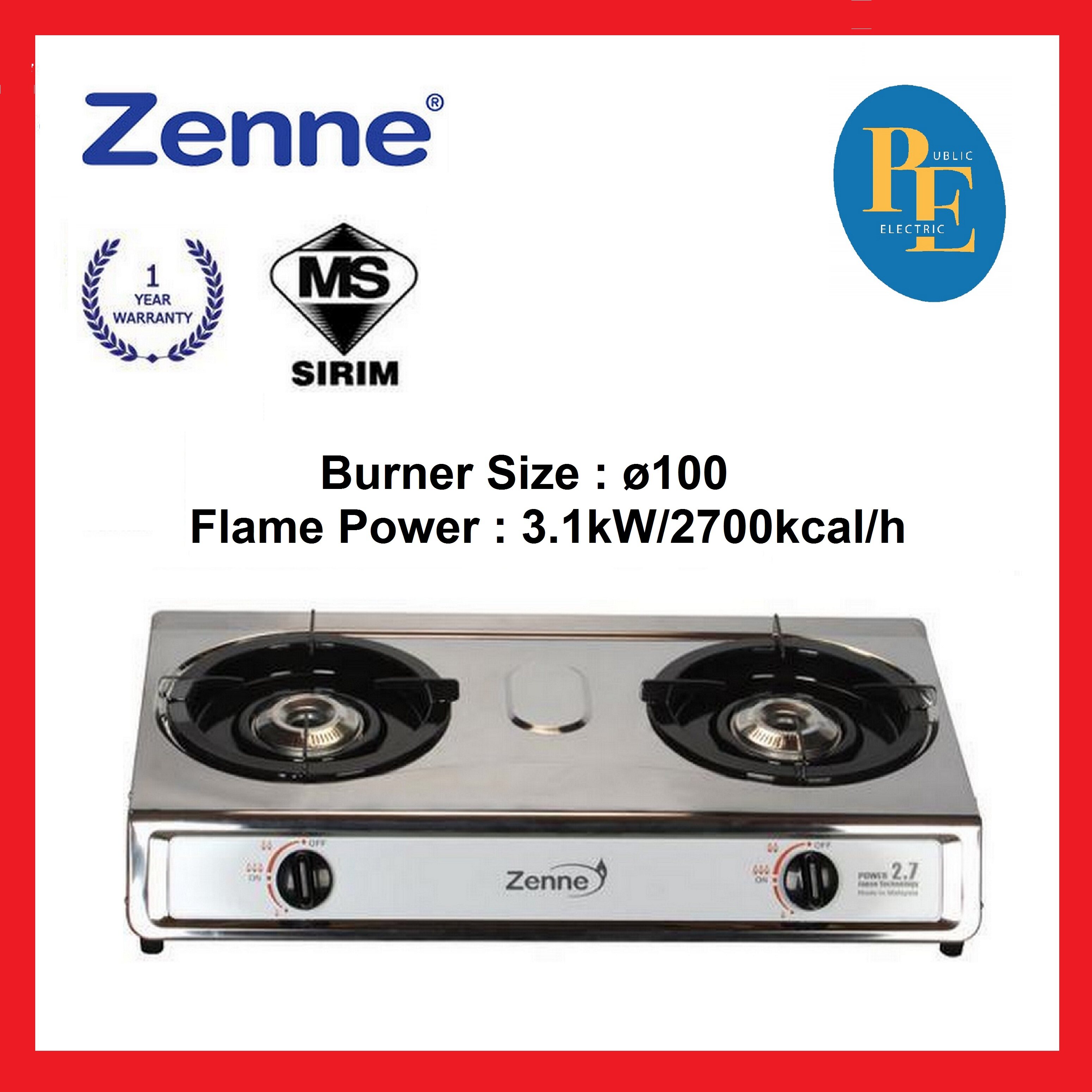 zenne gas hob