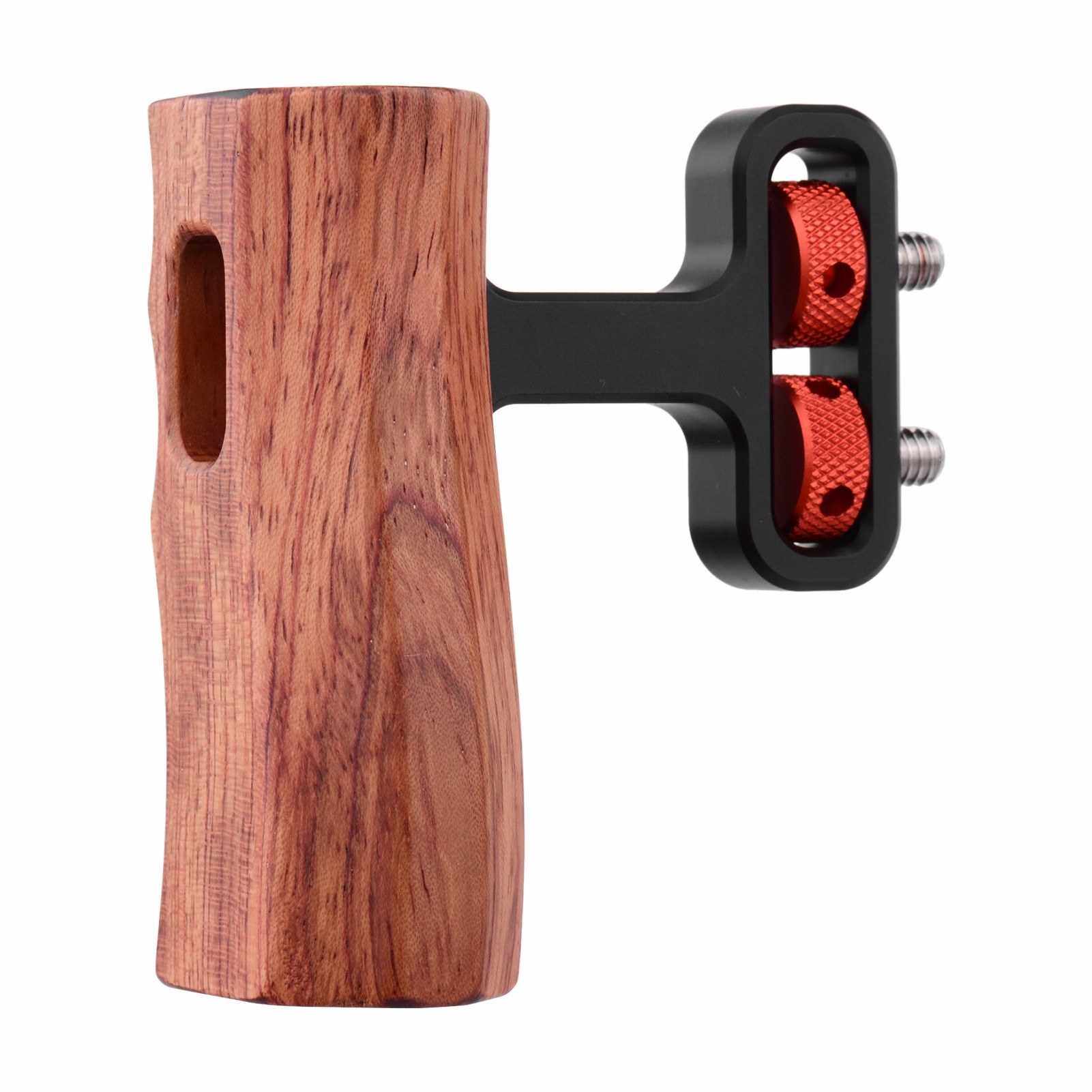 Universal Camera Cage Wooden Handle Side Hand Grip with 1/4 Inch Screw