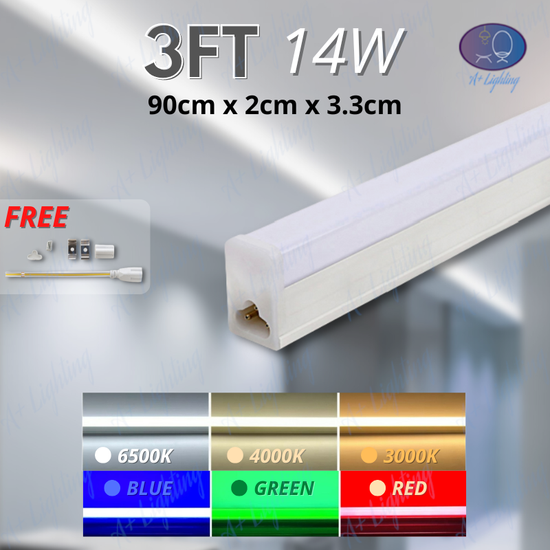 [Premium] LED T5 Tube Light Set T5 Plaster Ceiling Light Lamp Lampu Plaster Siling T5 Bulb Mentol Strip Light Akuarium Aquarium Light