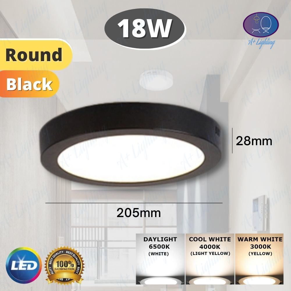 [Premium Quality] 12W 18W 20W 24W 26W PREMIUM SURFACE MOUNT LED DOWNLIGHT SURFACE LIGHT MOUNTED CEILING LIGHT LAMPU SILING BULAT