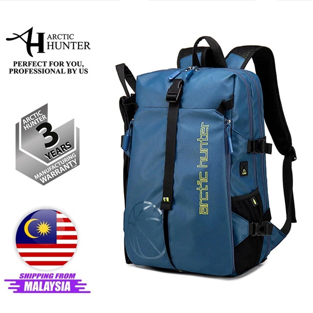 Arctic Hunter i-Baller Backpack Waterproof Nylon Laptop Backpack USB Charging Business Professional Travel (15.6")