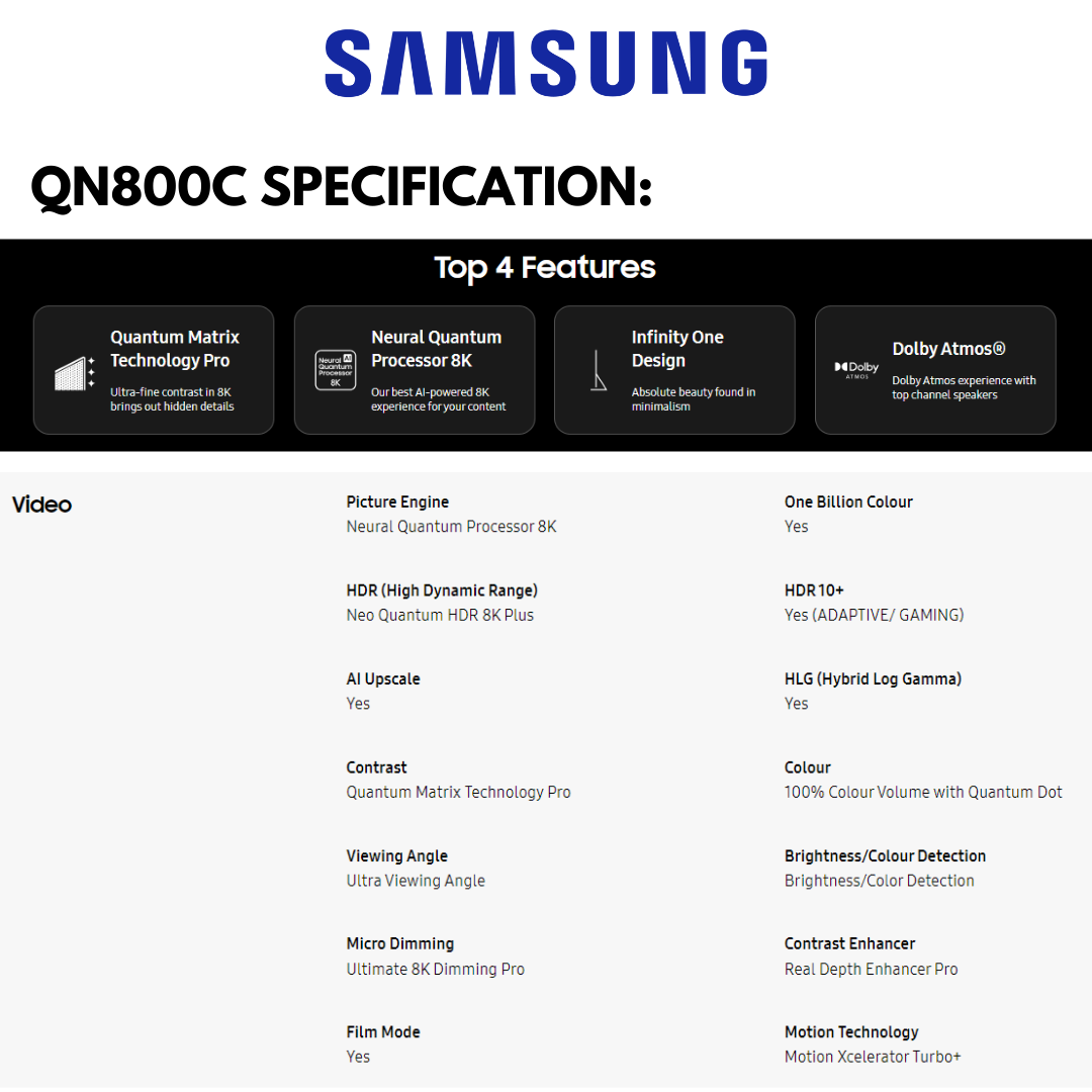 SAMSUNG NEO QLED 8K SMART TV QN700C(65"/75") | QN800C(65"/75"/85") | QN900C(65"/75"/85") [READY STOCK]-2YRS WARRANTY
