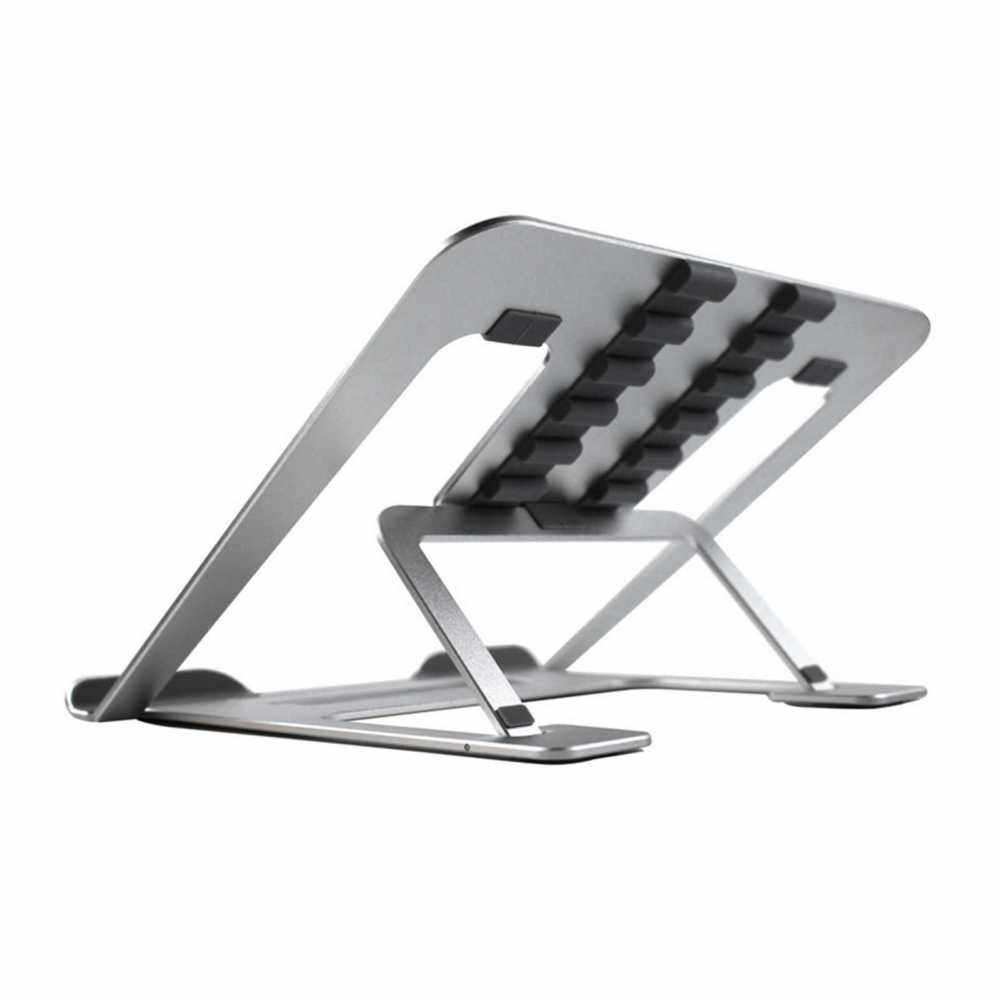 Laptop Stand Laptop Holder Multi-Angle Stand with Heat-Vent Hole Elevate Laptop Angle Adjustable Foldable for Laptop Size up to 17in (Silver)