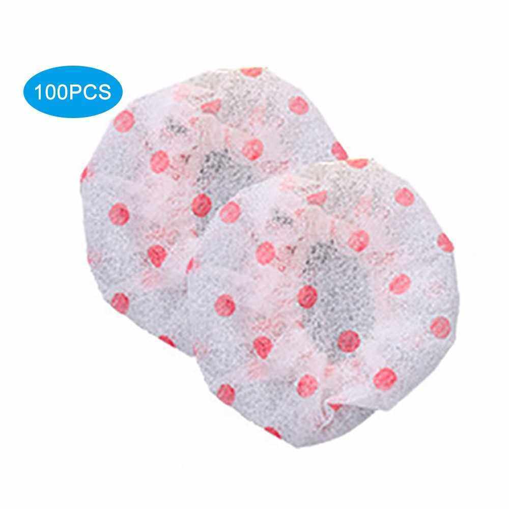 100Pcs Eco-friendly Microphone Covers Windscreen Dustproof Protection Mike Cover (White, red dot) (White)