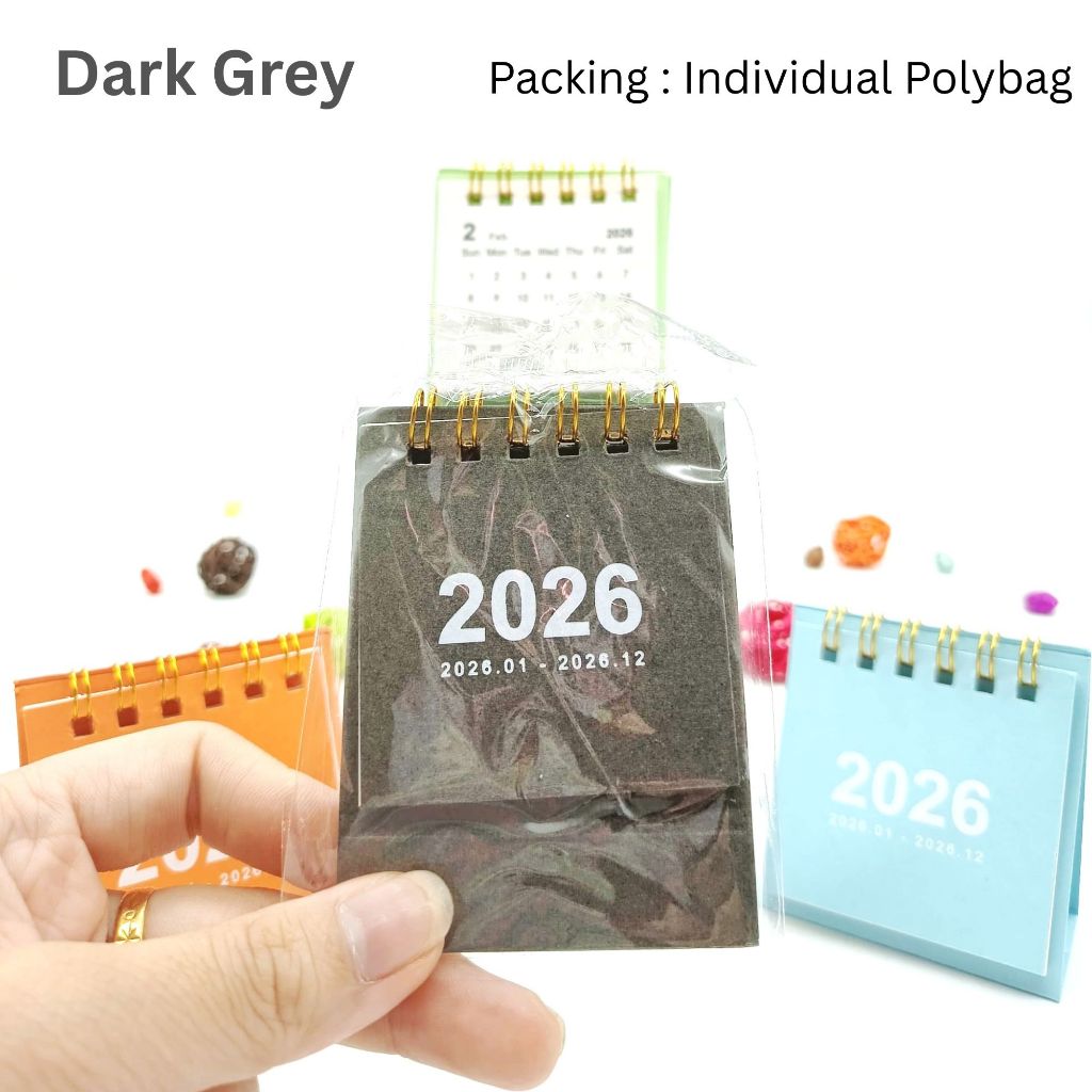 2026 Kecil Mini kalendar Desktop Calendar calender Small Calendar Office Desktop Decor English International Version Door Gift Business Gift hadiah murah deco tahunan