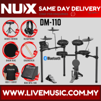 NUX DM-110 5-Piece Digital Electronic Drum Set with Amplifier And Drum Throne ( DM1X DM 1X DM 110 DM110 )