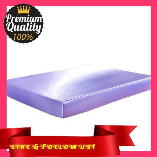 People\'s Choice Well-made Soft Silk-like Polyester Fitted Sheet Fitted Cover Silky Smooth Bed Cover Fitted Elastic(Queen,Purple) (Purple)