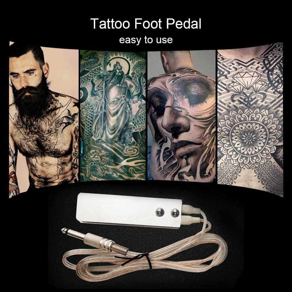 BEST SELLER Tattoo Foot Pedal Stainless Steel Mini Foot Pedal Switch Flat Tattoo Foot Pedal Control Tattoo Power Supply for Tattoo Power Machine Guns (Standard)