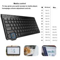 Rapoo 8000S New Wireless Keyboard and Mouse Combo with 1000 DPI Optical Mouse Spill-Resistant Plug-and-Forget Nano Receiver Black