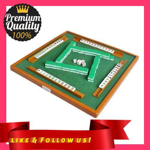 People’s Choice Mini Mahjong Set with Folding Mahjong Table Portable Mah Jong Game Set For Travel Family Leisure Time Indoor Entertainment Accessories (Standard)