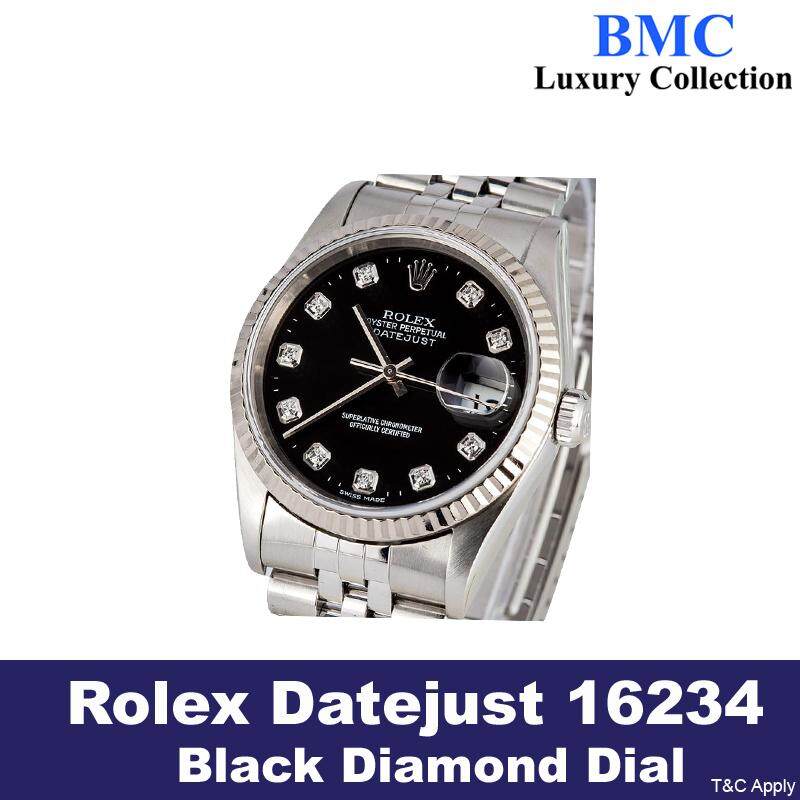 Rolex Datejust 16234 Black Diamond Dial (Pre-Owned) FULL SET
