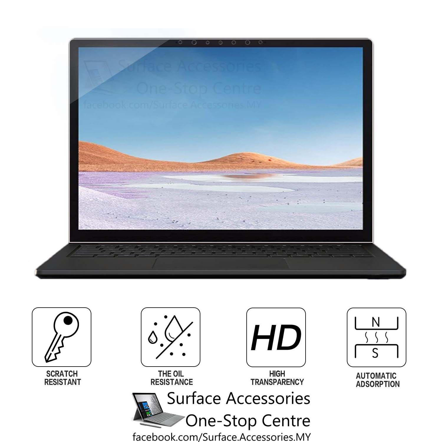 [MALAYSIA]Surface Laptop 3 15" Tempered Glass Hardness 9H Hardness Nano Coating Anti Shatter Film Microsoft Surface Laptop 3 2019 Surface Laptop 3 2020