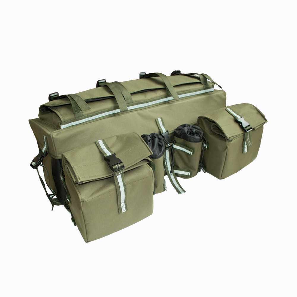 Large Capacity All-Terrain Vehicle Bag All-terrain Bike Package Go-kart Bag Snowmobile Bag Mountain Bike Bag ATV Bag Rear Shelf Luggage Bag Large Capacity Bag (Army Green)