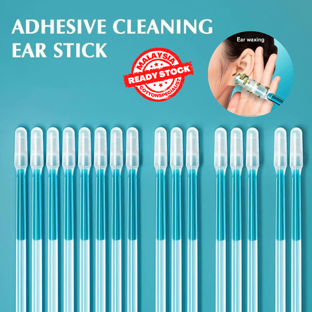 [ READY STOCK ] 24pcs Size Small/Large Reusable Soft Silicone Cleaning Ear Stick Earwax Removal Ear Swabs Pick Ear Buds