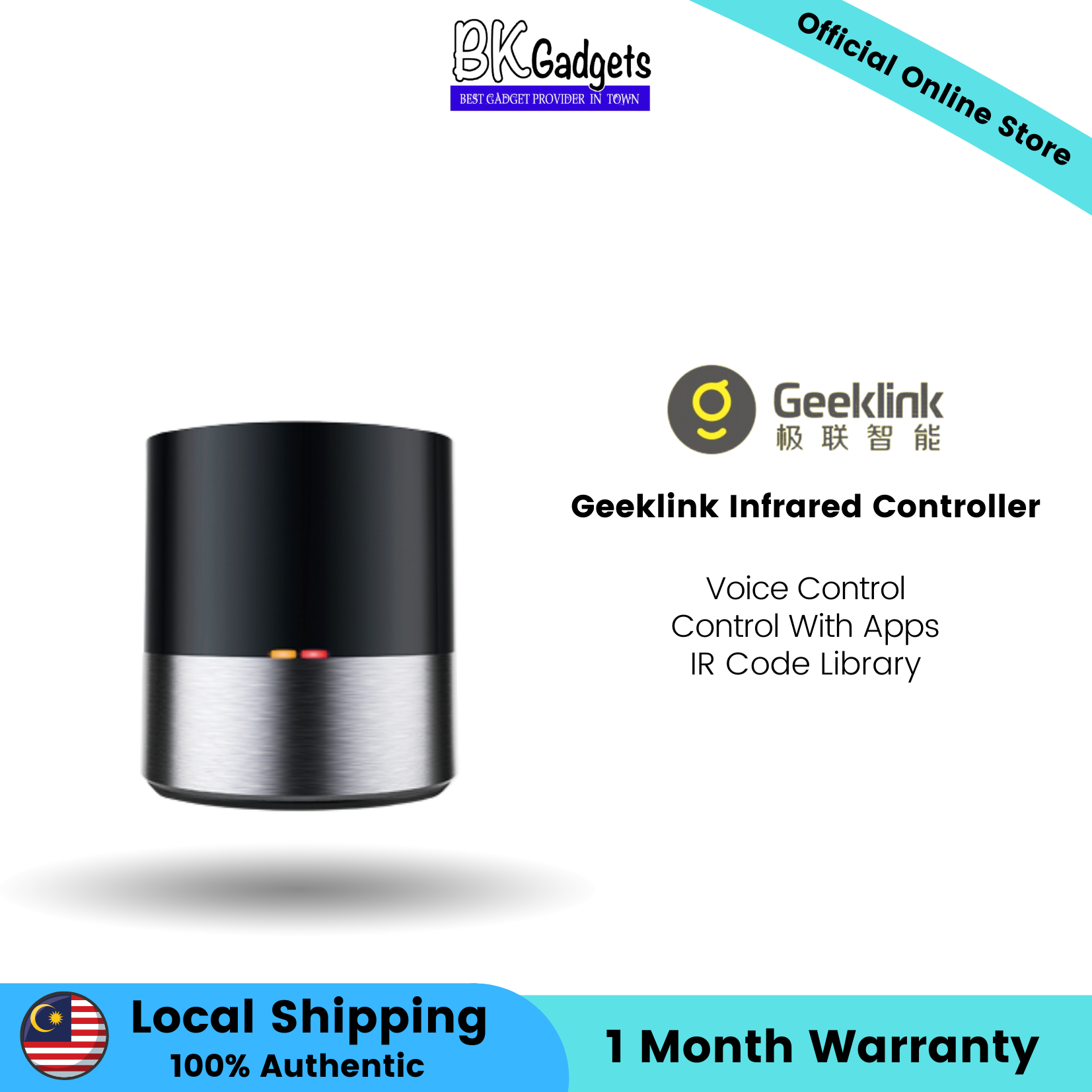 Geeklink Infrared Controller |Voice Control |Control With Apps |IR Code Library